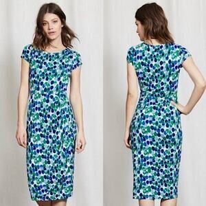 Boden Women's Bella Jersey Knit Faux Wrap Midi Sheath Dress UK 8R US 4R 4